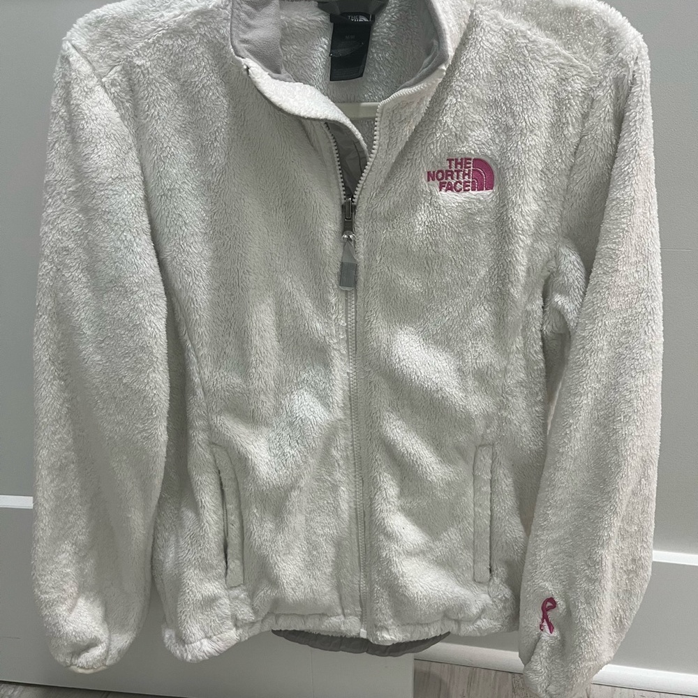 White fleece north face